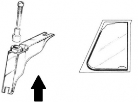 Chaussure de déflecteur pour cabriolet 65/72 (la paire)