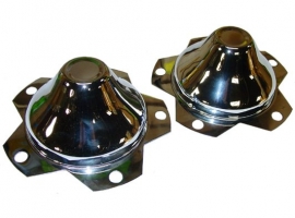 Cache central chrome pour jante 5 trous (la paire)