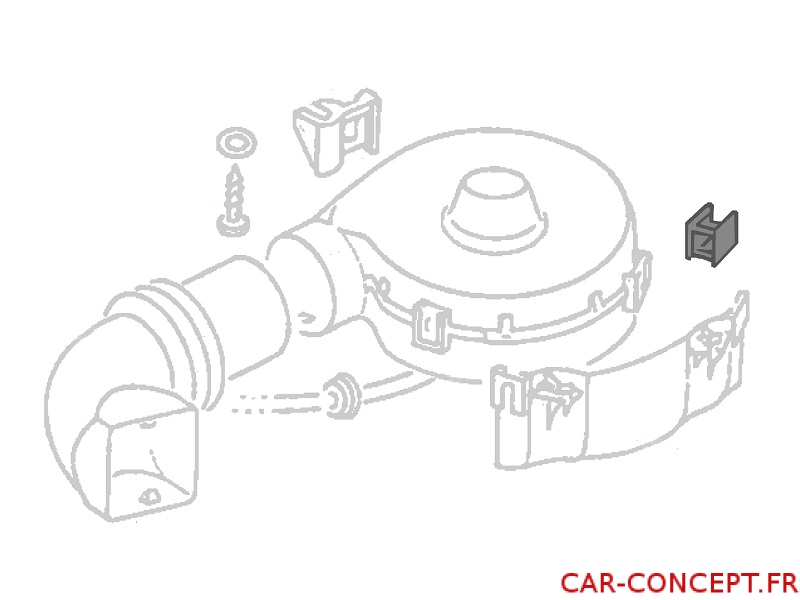 Support caoutchouc ventilateur d'habitacle 1303 (cox, combi)