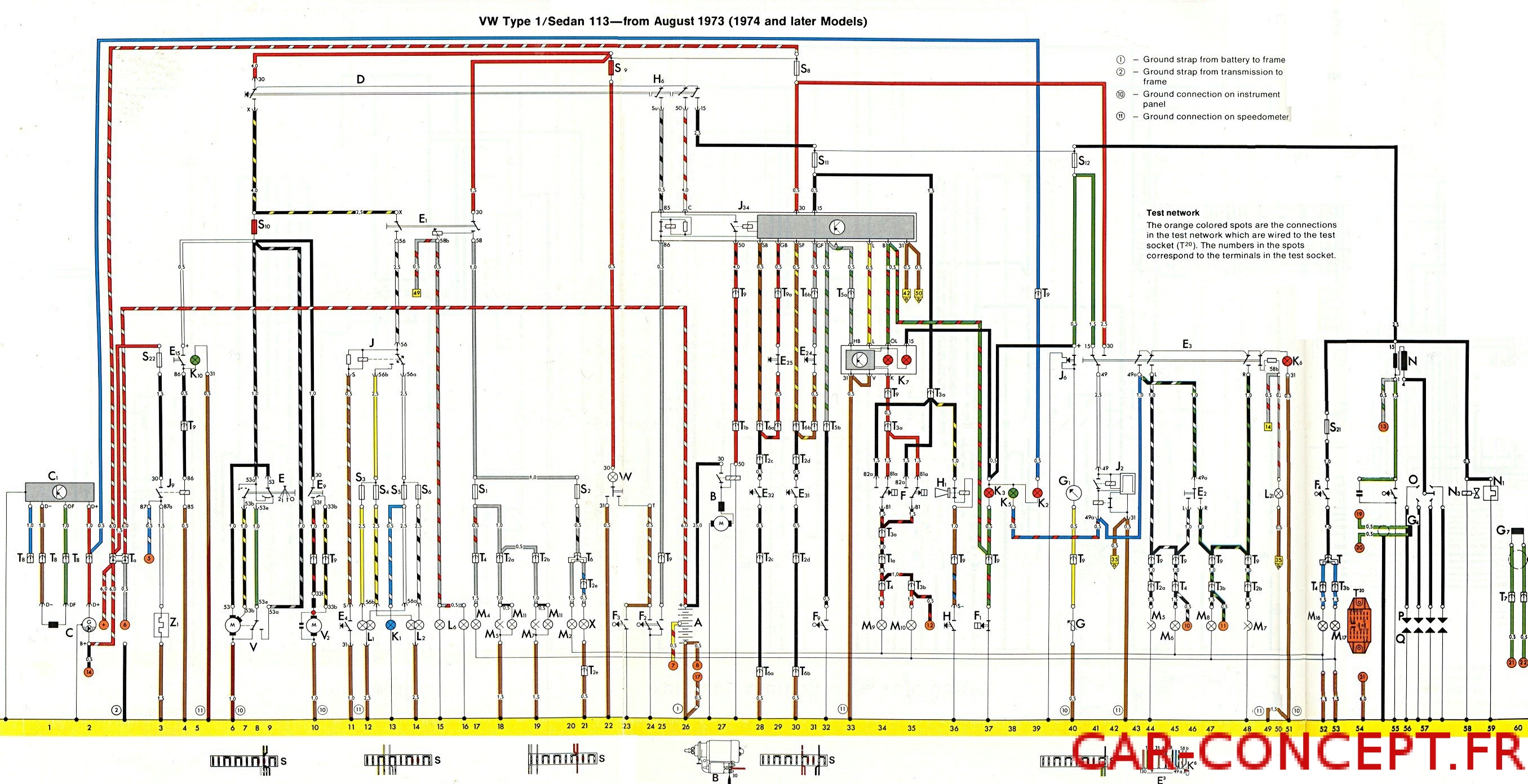 Pièces pour cox vw, combi et dérivés - Car Concept alternator voltage regulator wiring diagram for volkswagen 