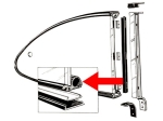 Paire de joints entre vitre et cadre Karmann Ghia