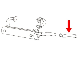 Embout d'échappement gauche pour VW 181