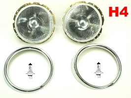 Kit phare H4 avec cercle 1er prix (avec ampoules H4)