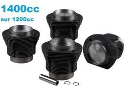 Kit chemises/pistons 1400cc (emboîtement 90mm) moteur 1200cc